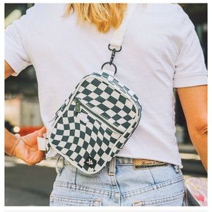 Thread Crossbody Back Green Checkered